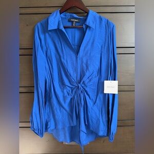 Women's Blue Knot Front Top